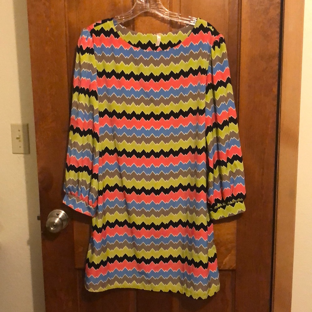Bright Chevron Dress